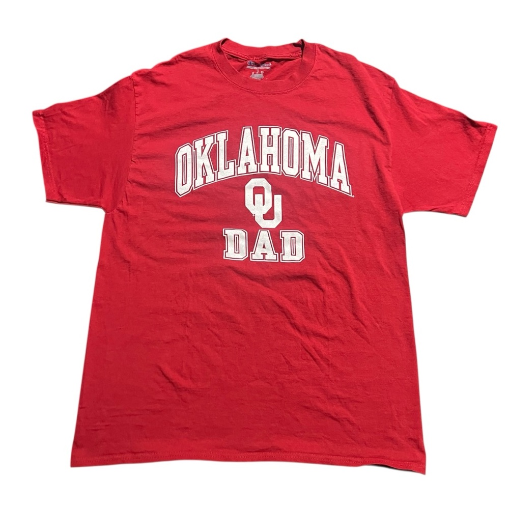 Champion Men’s Oklahoma Sooners Dad Red T-Shirt Size Large